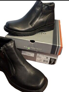 new Blondo Black Leather Alex Double Zip Comfy Chukka Boots NWT Sz 9